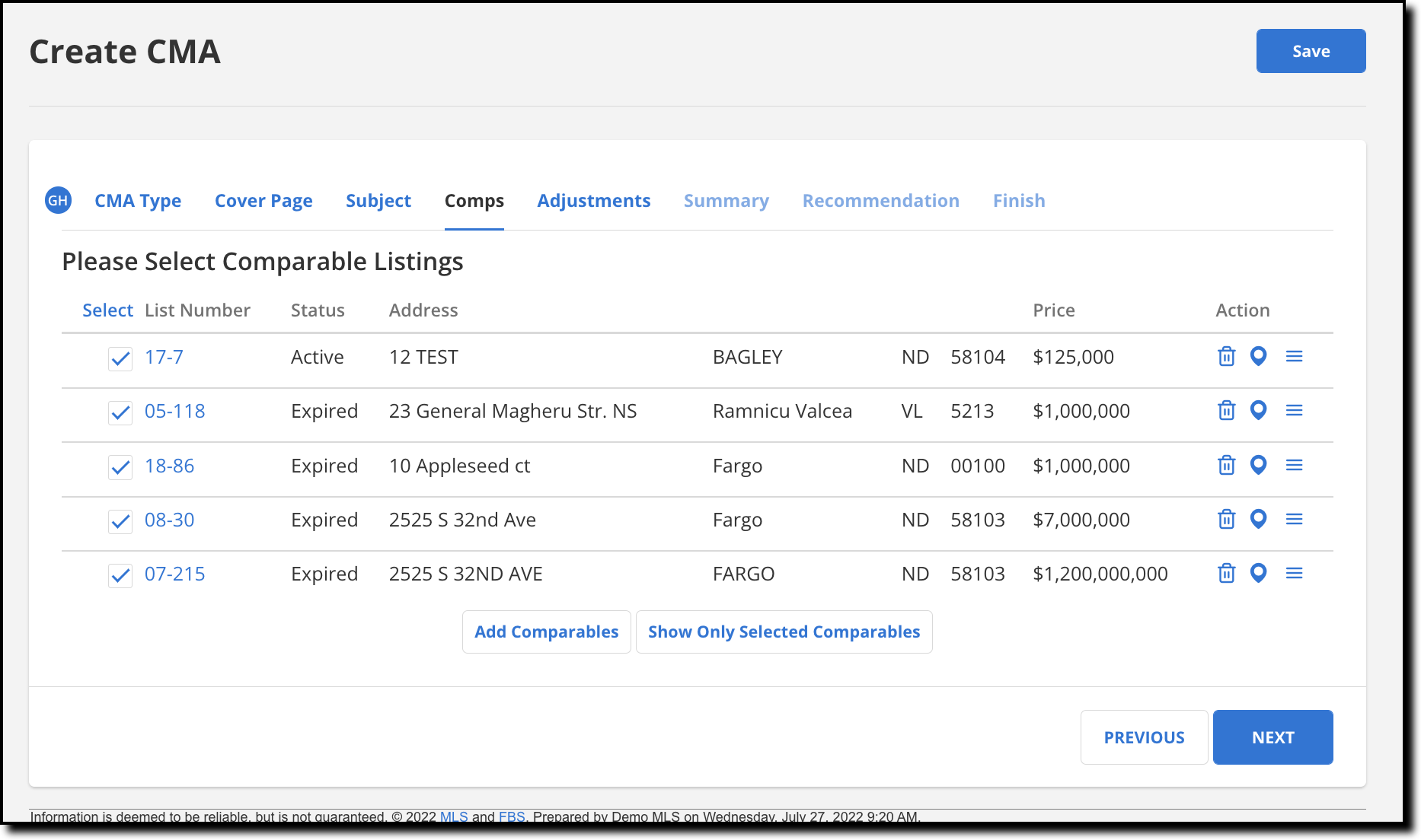 Create a Full CMA